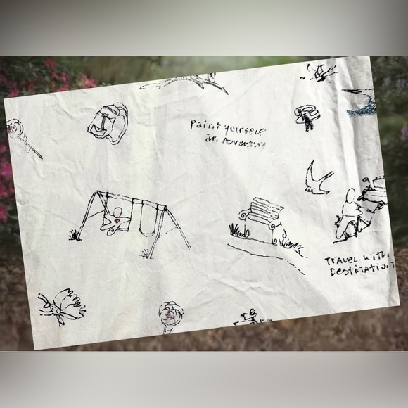 Chico’s Paint Yourself An Adventure Button Up Shirt Size 2/M Women’s Boho Artsy - Picture 6 of 9